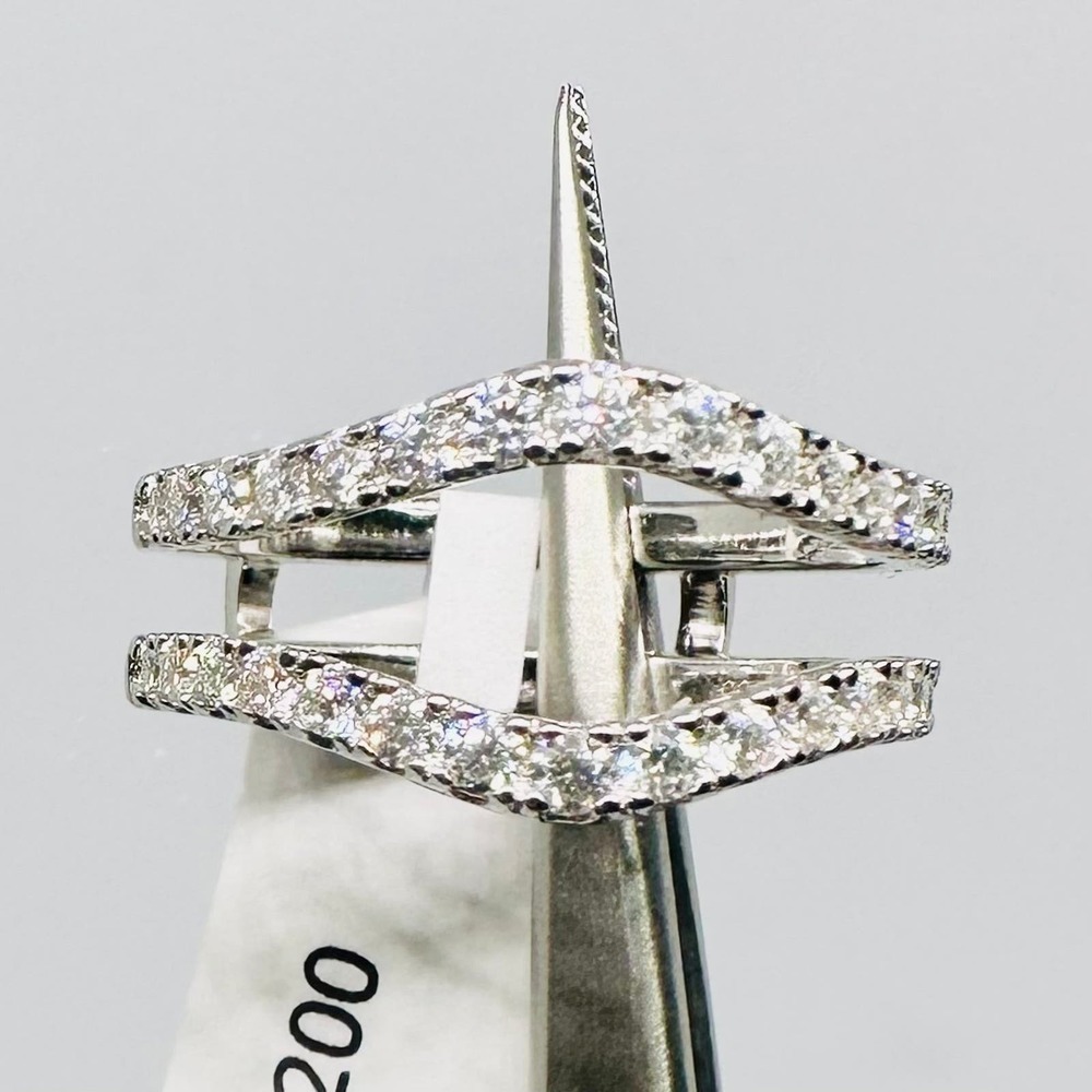 Moissanite Diamond Enhancer Ring Guard Wedding Band Anniversary 925 18k - Picture 4 of 11